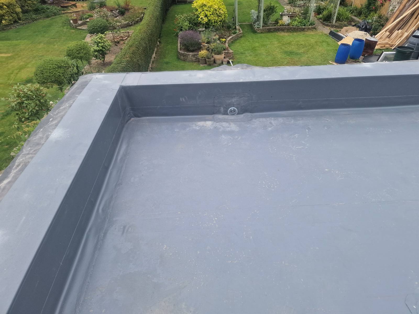 Fatra PVC flat roof detail, Sprotbrough